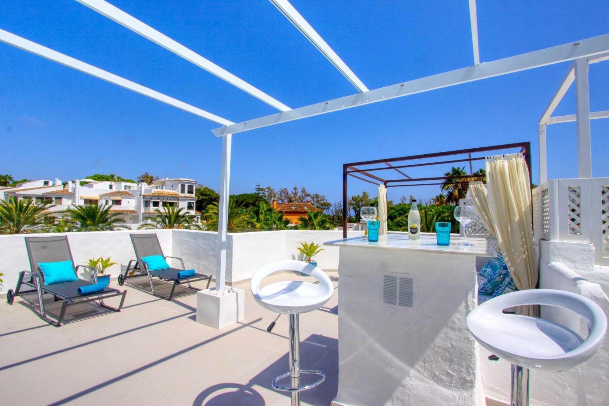 1108 Beachfront 2 Apartments With Roofterrace 80Mtrgt Beach 3 Pools Marbella Exterior foto